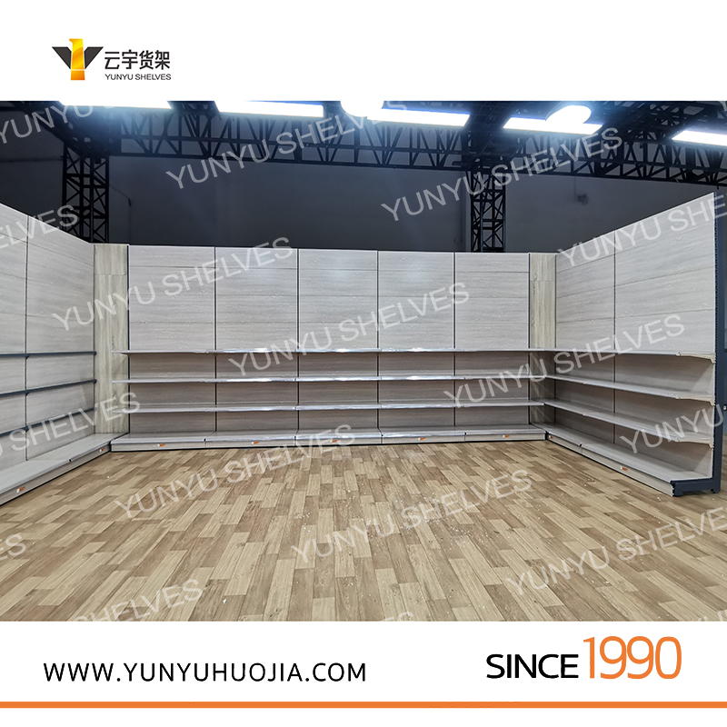 YYA7-011 辛巴超市高檔新款木紋超市架