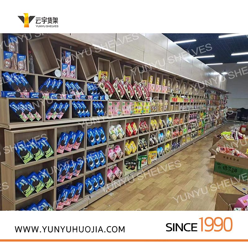 YYA7-011 辛巴超市高檔新款木紋超市架