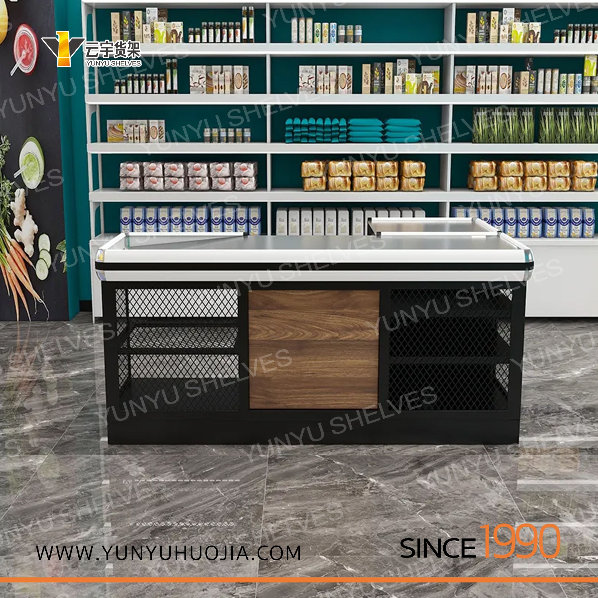 YYD-089 超市商店網(wǎng)格收銀臺(tái)